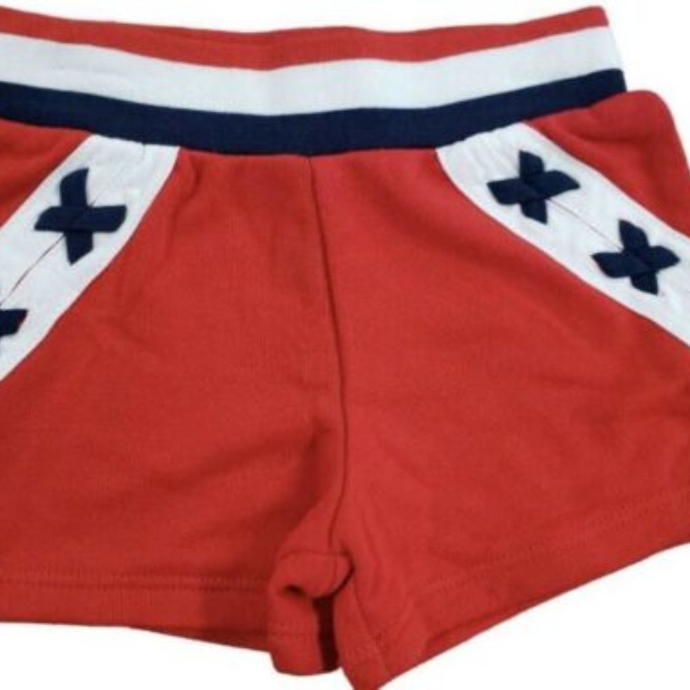 Patriotic Red White Blue Shorts W/Lacing 2T